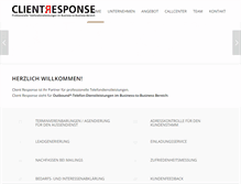 Tablet Screenshot of clientresponse.ch